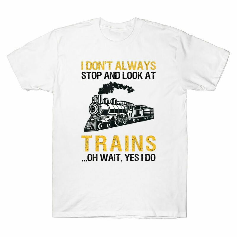 I Look Conductor T-Shirt Don't At Unisex's Railroad Stop Always Retro Gift Trains