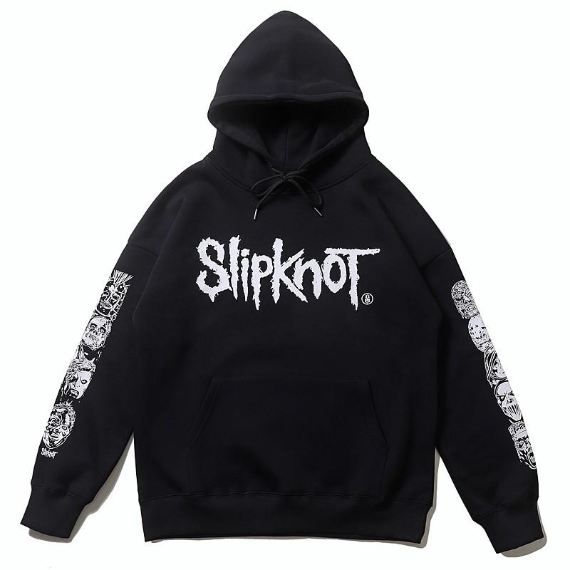 Slipknot Band Skull Print Hoodie Mens