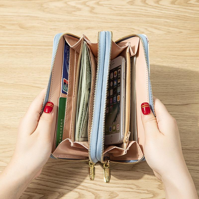 Damen Geldbörsen Süßer Stil Doppel-Reißverschluss Clutch - Geldbörse, Kartenhalter & Münzfach