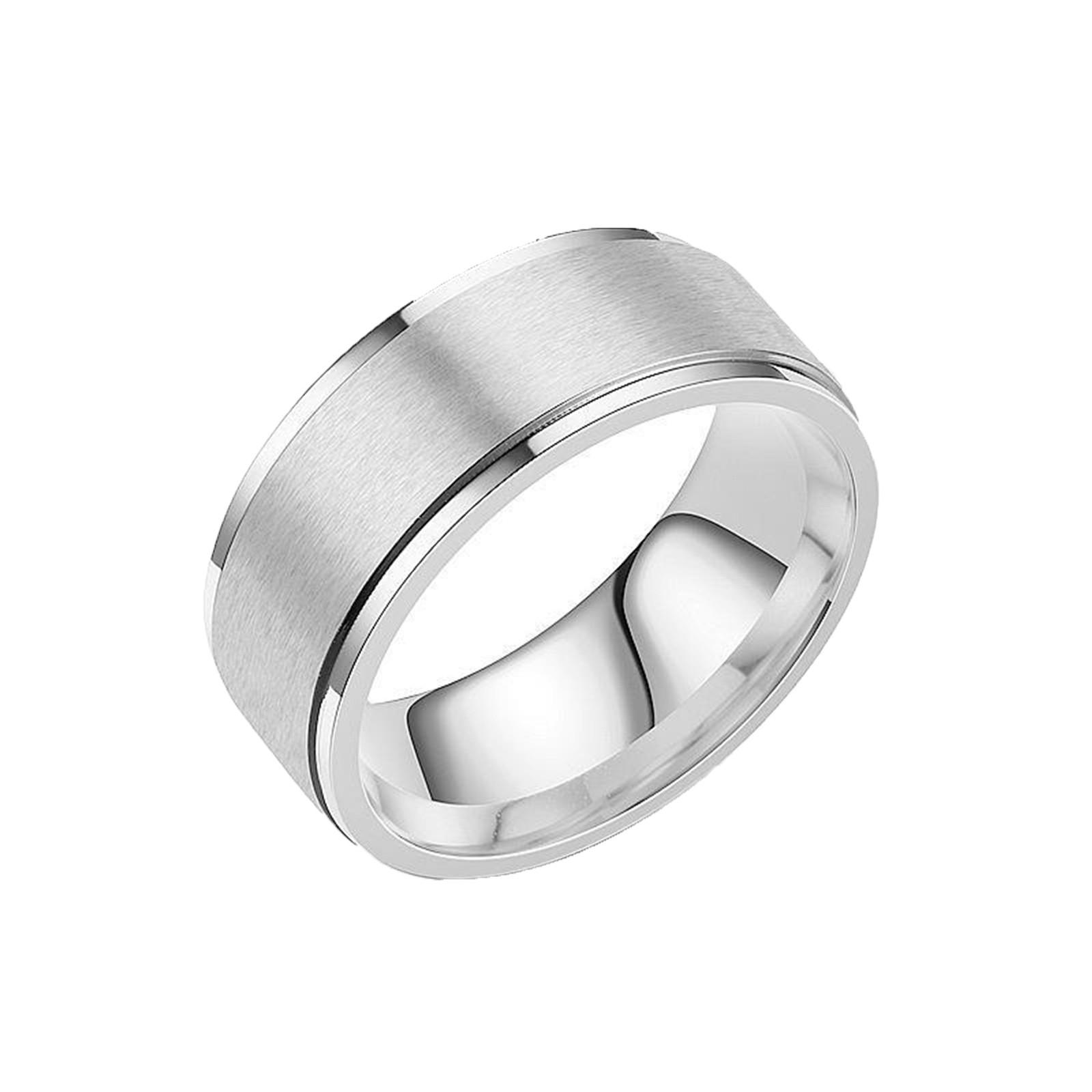 

Neutral Couple Titanium Steel Frosted Ring 10 серебряный