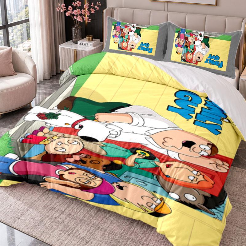Family Guy 3Pcs Bedding Set Duvet Cover With Two Pillowcases For Bedroom Home Decoration