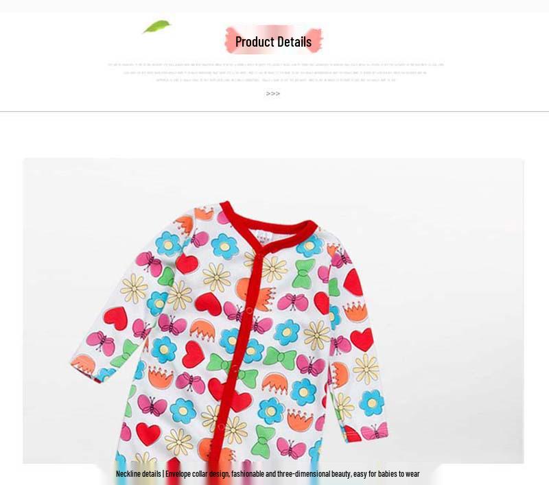 Newborn Long Sleeve Harem Rompers with Feet - Spring/Summer Crawling Baby Clothes