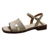 French Retro One-word with Open-toed Sandals Female 2025 New Simple and Versatile Flat-soled Fairy Shoes Female Sandals