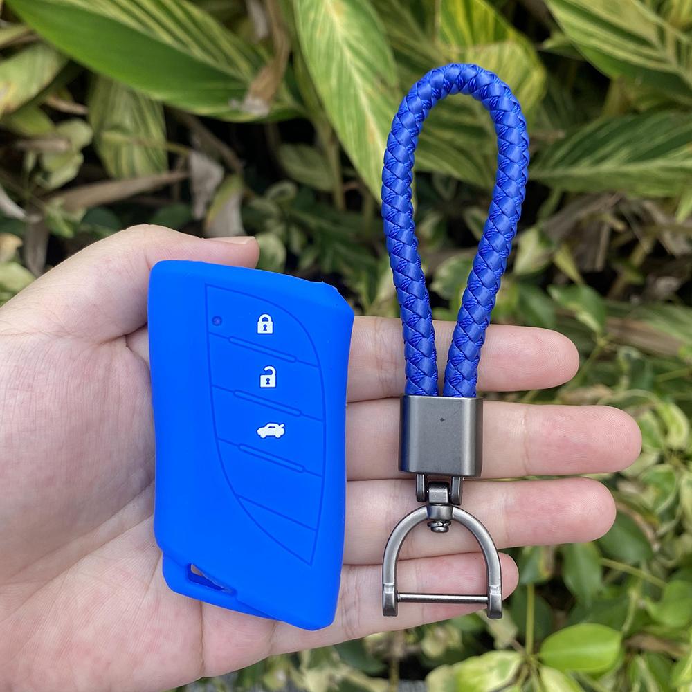 3 Button Silicone Car Key Protect Case Cover for Lexus NX200 LC GS RX300 ES IS LX RC UX260h LS500h LS500 LC500 LC500h Keychain