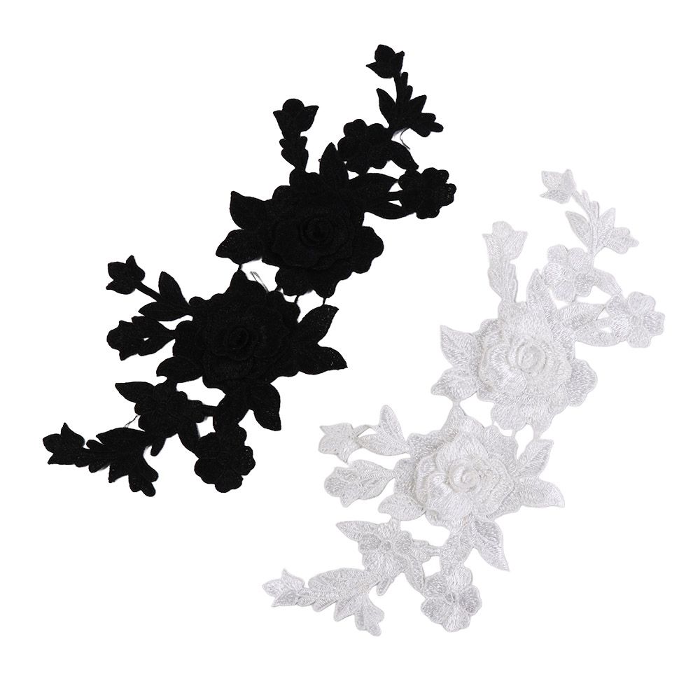 Clothes Accessory Rose Flower Applique Handmade DIY Crafts Cloth Patch Lace Fabric Cloth Applique Dressmaking