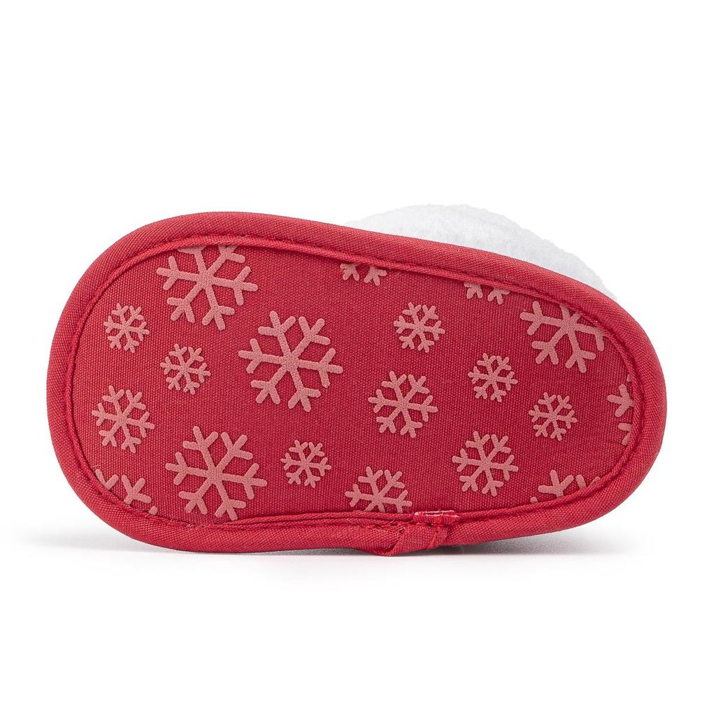 Winterschlussverkauf: Plüsch-Klettverschluss-Kleinkindstiefel - Dicke & Warme Weihnachts-Babyschuhe