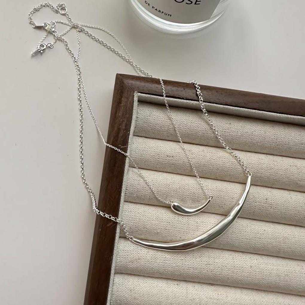 

Women s 925 Silver Smile Scrub Minimalist Necklace Type A