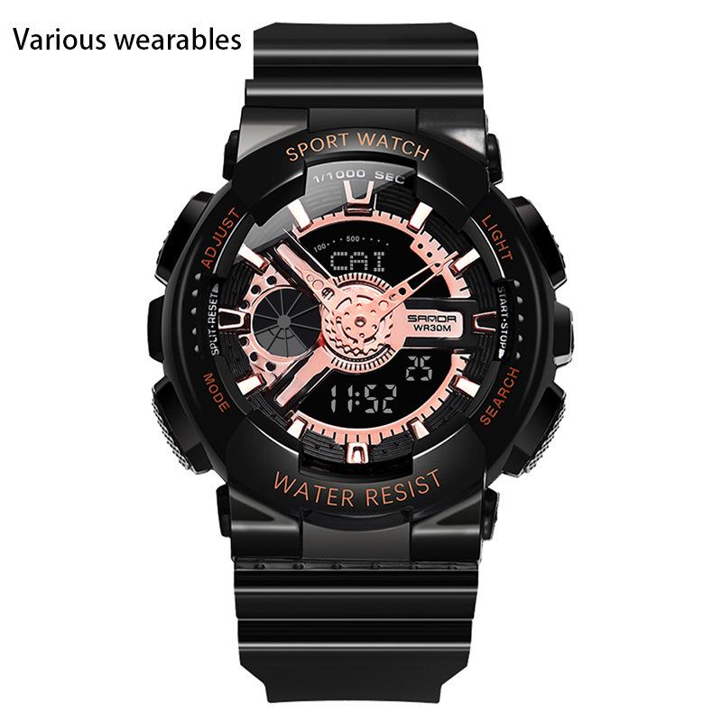 Korejský módní trend Micro Business Luminous Electronic Sports Trendy studentské korejské hodinky pro pár Candy pro děti