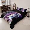 3pcs K-Pop Demon Hunters printed coreless down comforter set, multi size bedroom bedding decoration, soft and machine washable