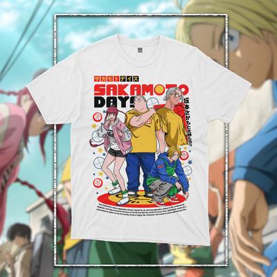 Y2k SAKAMOTO BL Japanese Anime Print T-shirts Casual Oversized Y2k Street Men Women Heavy High Quality Female Male Clothing Tees