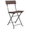 VidaXL Chaises de bistrot pliantes 8pcs Marron Résine tressée et acier 3152117