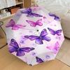 1PC Butterflies Flowers Umbrella-8-Rib Reinforced Portable Folding Travel Suitable for All Seasons Outdoor Daily Use-Z0456