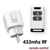 Universal Remote Control Mini Electrical Sockets 433MHZ Rf Smart Plug 220V 16A Single Sockets Switch for Home Appliance Led