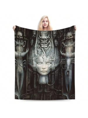 HR Giger - Li - Maldecke Weich Warm Überwurfdecke Bezug für Bett Wohnzimmer Picknick Reise Zuhause Couch