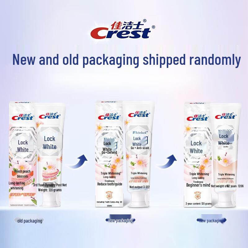 Crest Peach Blossom Whitening Fluoride Toothpaste, 120g