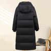 Fashion Winter Woman Long Parkas Hooded Loose Thick Warm Jacket Black Overcoat Women's Coats