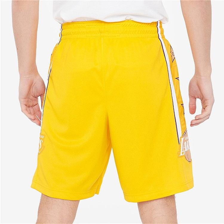 Nike NBA City Edition SW Fan Version 19-20 Season Lakers Basketball Shorts Men Bottoms Yellow BV5873-728