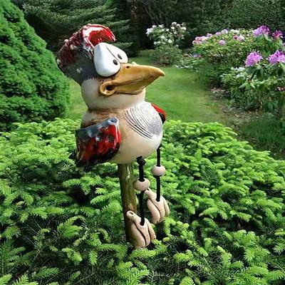Harz Hahnen Gartendekoration Lustige Hühner Dekoration Außen Hof Kunst Statuen Rasen Dekor Skulpturen Heim Dekoration Verrückter Hahn