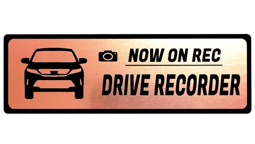 [Honami Works] Harrier 60 Series Late Model Dash Cam Equipped Vehicles Emblem Dash Cam Sticker (Pink Gold)