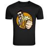 Bier Anstoßen Mann Mit Krug Lustige Trink Grafik T-Shirt