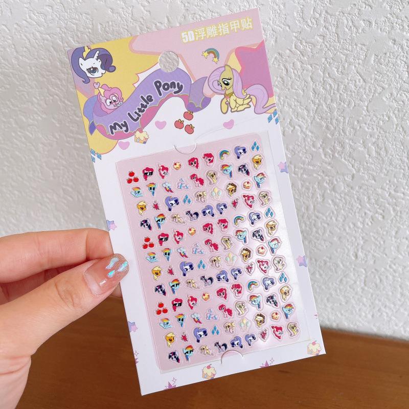 5D Embossed Cartoon Nail and Phone Stickers for Kids