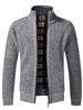 Autumn Winter Causal New Men's Jacket Slim Fit Stand Collar Zipper Jacket Men Solid Cotton Thick Warm  Sweater