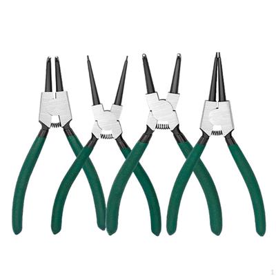 4 Pieces Snap Ring Pliers Kit Lock Tools Automobile Repair 7" High Carbon Steel Retaining