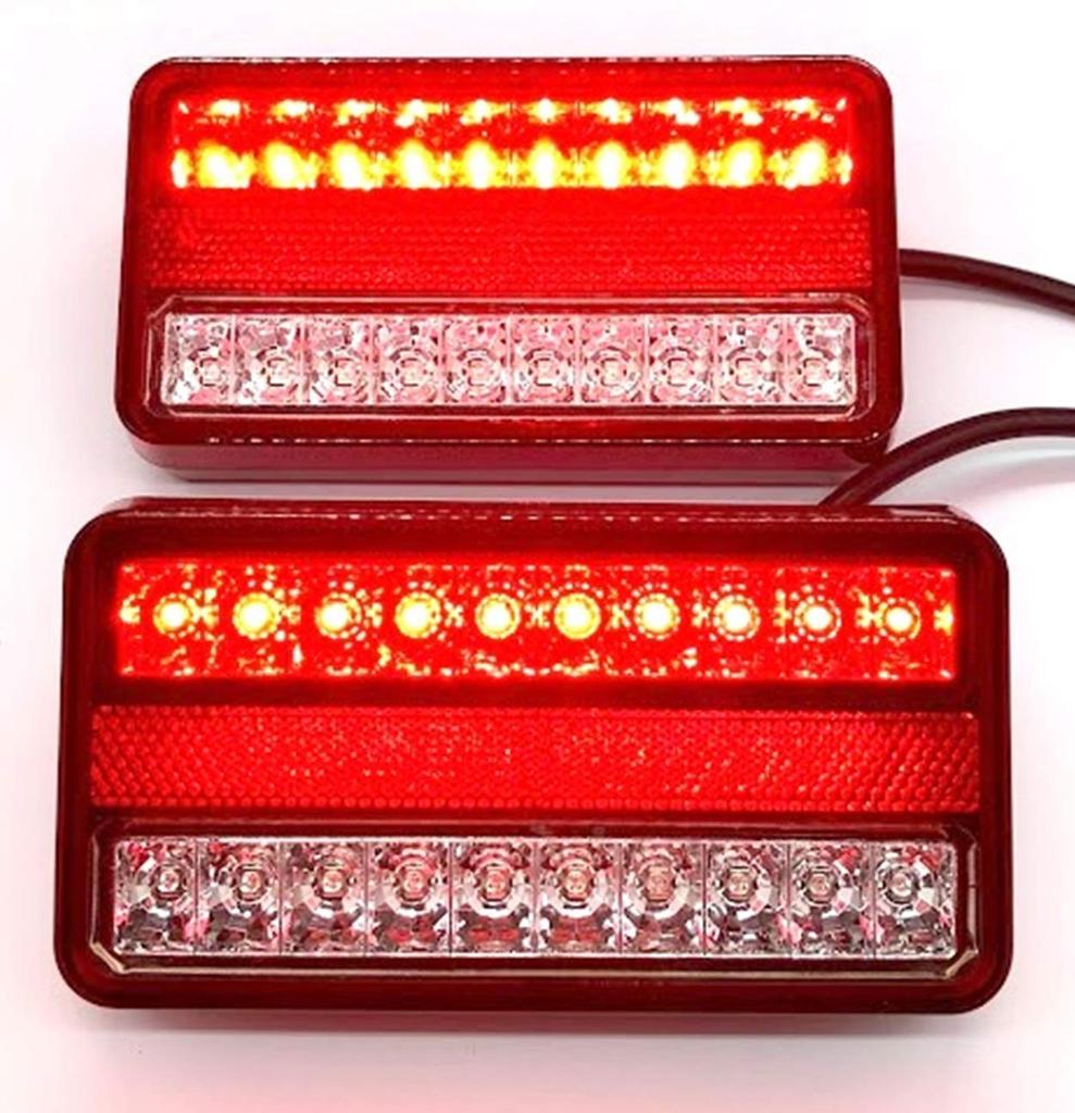 Kstyle Jimny Wasserdichte LED Anhänger Rückleuchte mit Blinker- und Bremsfunktion, 2er Set