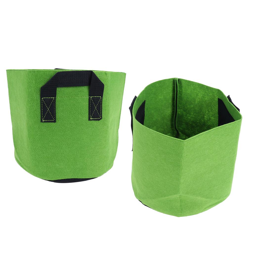 Gartenpflanzen Anzuchtsack Vliesstoff Gemüse Blume Pflanztopf mit Griffen Grün Schwarz(7 Gallon )