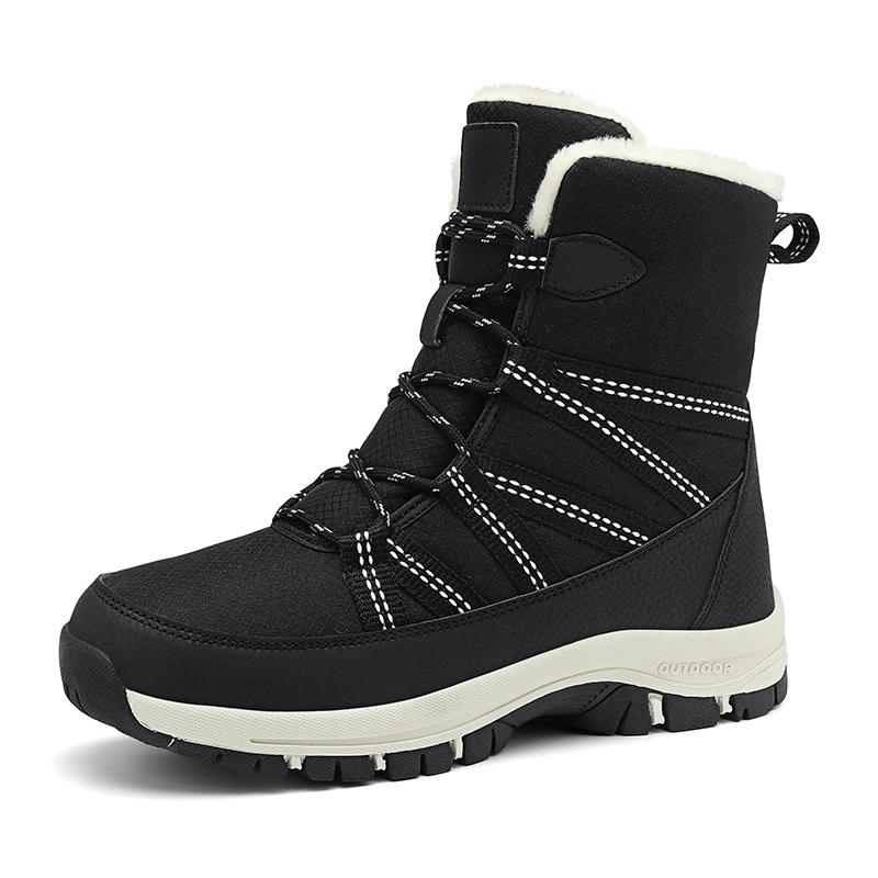 Large Size Women's Snow Boots Comfortable Warm Waterproof Non-Slip Cotton Shoes for Cold Weather