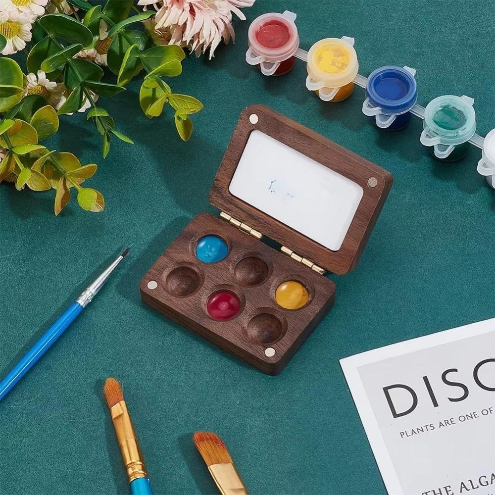 Mini Paint Box Compact Mixing Paint Tray Integrated Tray Pocket Palette  Sketch Painting