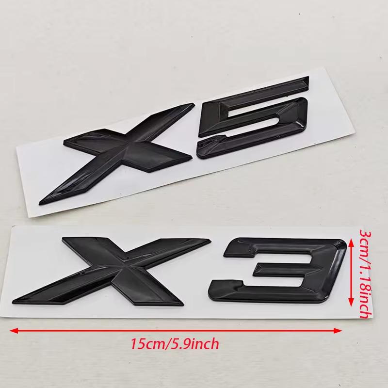 NEW 3D ABS Car Styling Logo X3 X5 Rear Trunk Badge Sticker Emblem Decals For BMW X3 X5 Auto Tail Accessories MA6