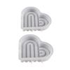 Coaster Silicone Resin Mold Coaster Tray Resin Mold Heart Epoxy Casting Mold for Wedding Party Home Table Ornaments