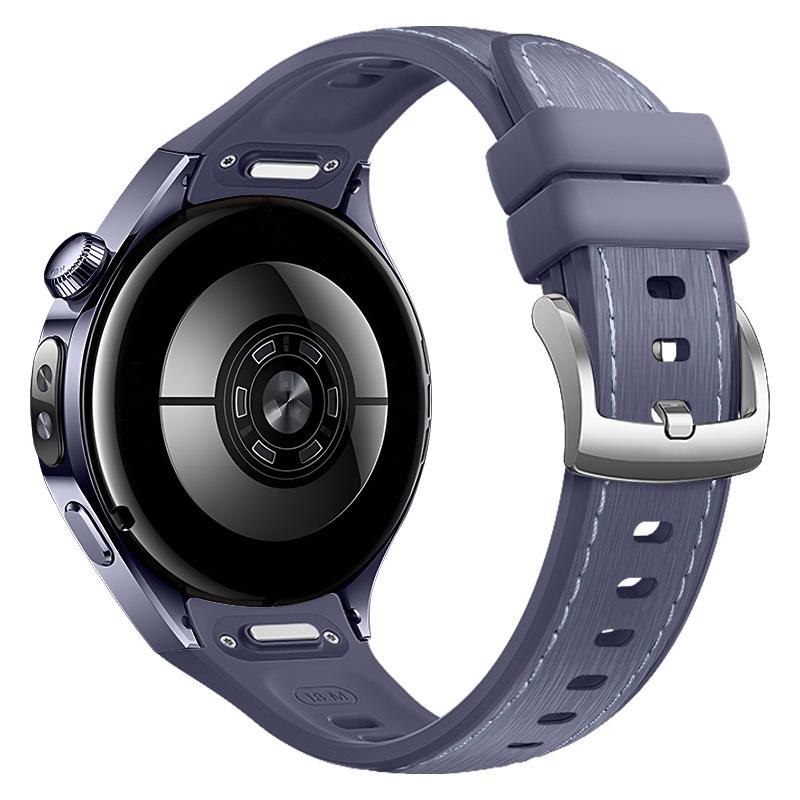 Silikon-Lederarmband für Huawei Watch 5 46MM Ohne Lücken Gummiarmband für Huawei Watch 5 42mm Unteres Schnellverschlussband