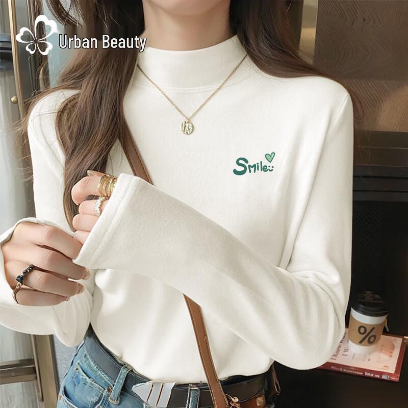 Women's Fleece-Lined Mock Neck Long Sleeve Base Layer Top