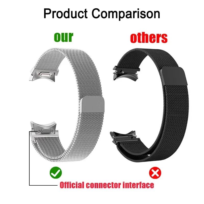 Magnetic Metal Strap For Samsung Galaxy Watch Ultra 47mm Watch 7 FE 6 5 4 40mm 44mm 5Pro 45mm/6 Classic 47mm 43mm Bracelet Strap