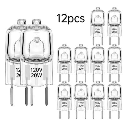 12pcs G8 Microwave Light Bulbs 2 Pin Base 110V-130V 2000K Warm White Light Bulb Fit for GE Microwave Kitchen Appliance Parts Accessories