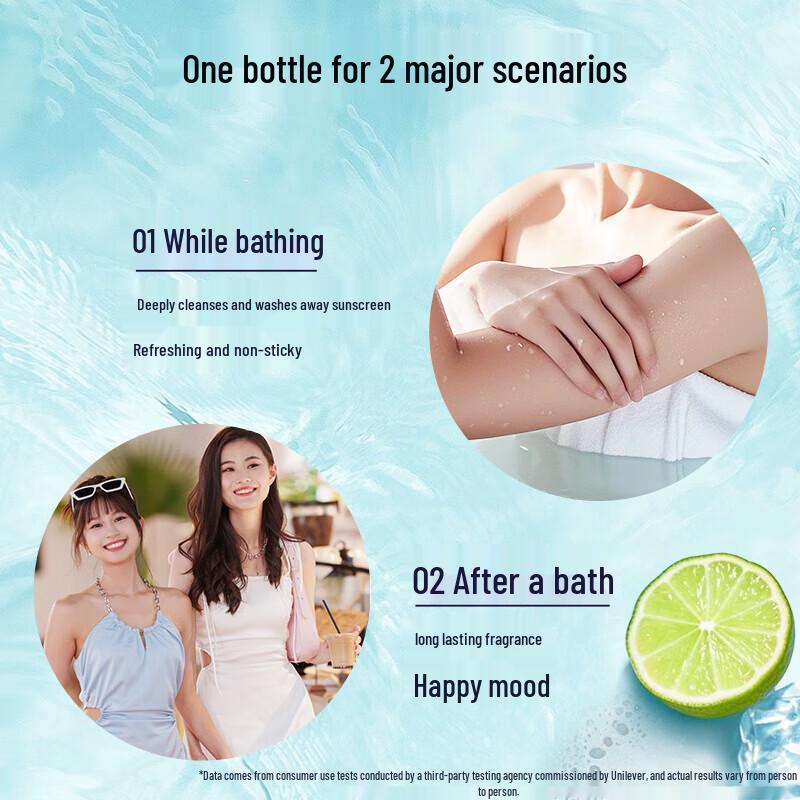 LUX Sea Salt Scent Bubble Refreshing Shower Gel