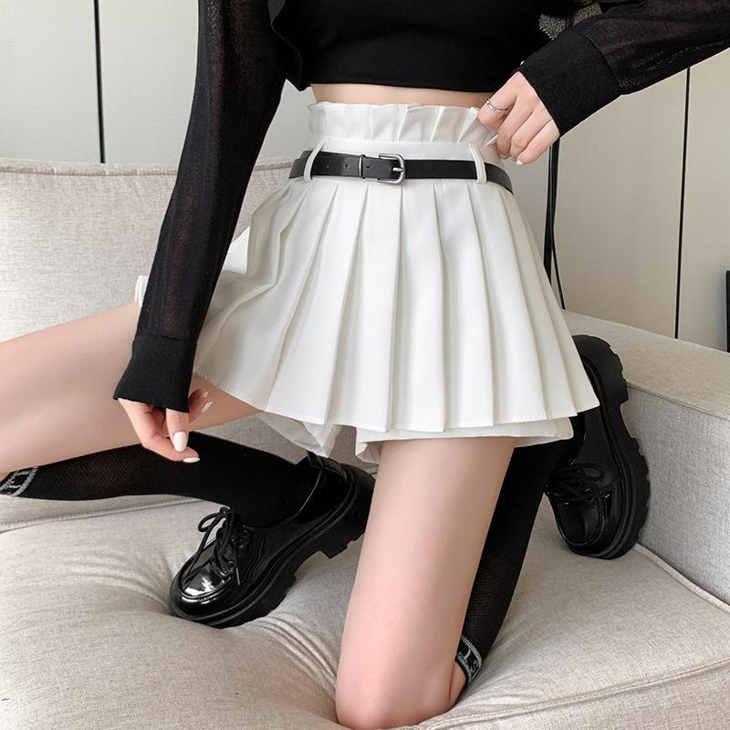 

Летняя Новинка Юбка А-силуэта С высокой талией и стройнящая Весенне-летняя С высокой талией Сексуальная и стройнящая Короткая юбка L