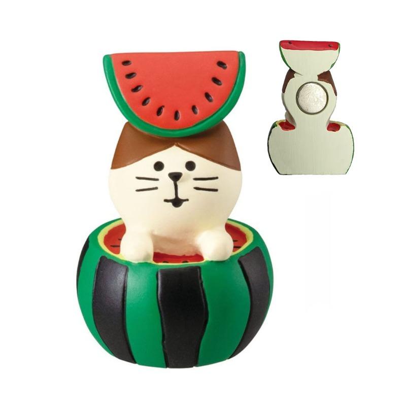Japanese cat refrigerator sticker, grocery zakka cute bread coffee shop decoration gift miniature resin ornament