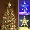 Lighted LED Lighted Star Transparent Christmas Treetop Light Xmas Light Ornaments  Holiday