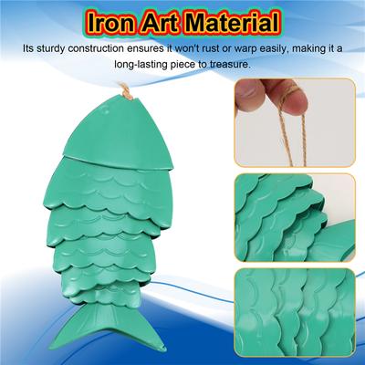 Fish Wind Chimes Fish Decoration Ocean Vintage Wind Chimes Decoration Outdoor Carp Eaves Decoration Garden Decoration