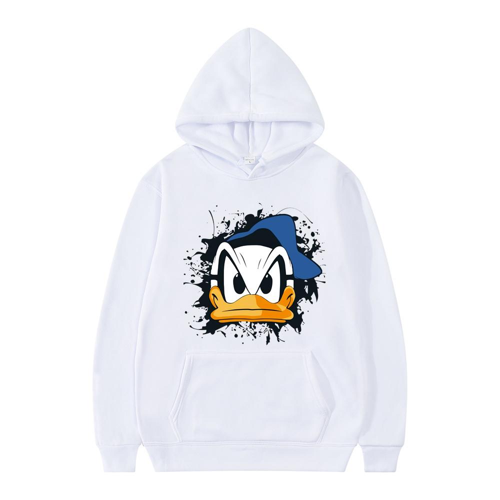 Disney Donald Duck Muster Kapuzenpullover Langarmpullover Herbst und Winter Disney Oberteil Anime Hoodie Harajuku Hoodie Sweatshirts
