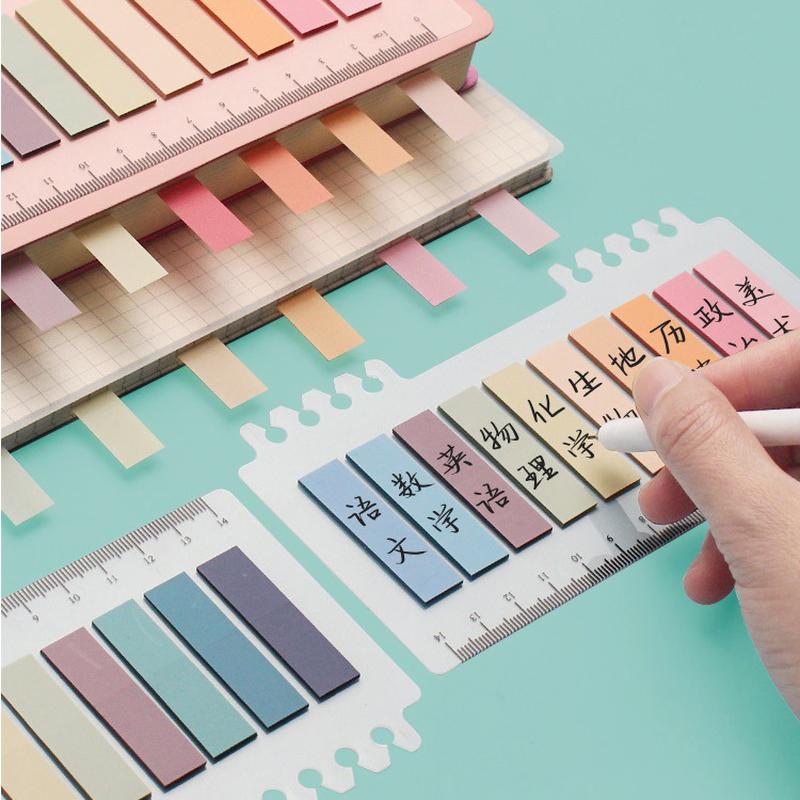 200 Sheets/Pcs PET Flags Tabs Page Markers Paper Index Bookmark Sticky Notes Office Supplies Stationery