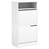 VidaXL Armoire à chaussures blanc 60x34x116 cm bois d'ingénierie 840015