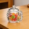 200ml Clear Glass Canister with Lid for Sugar Cubes, Snacks, Nuts, and More. Cute and Charming for Kitchen Storage. Includes Stainless Steel Tongs.
