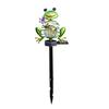 Ny Utendørs Solar Frosk Ornament Lampe Smijern Uthult Metall Solcelledrevet LED-lampe Utendørs streng Plen Hagedekorasjon