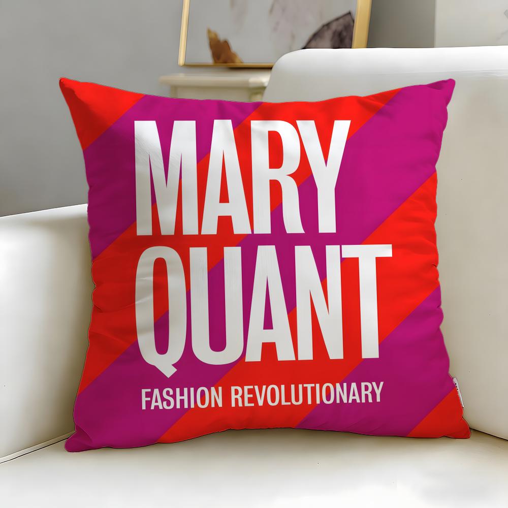 classic fashion designer Mary Quant Cushion Cover Soft EasyWash Pillow Case Versatile for Couch Bed Travel and Office