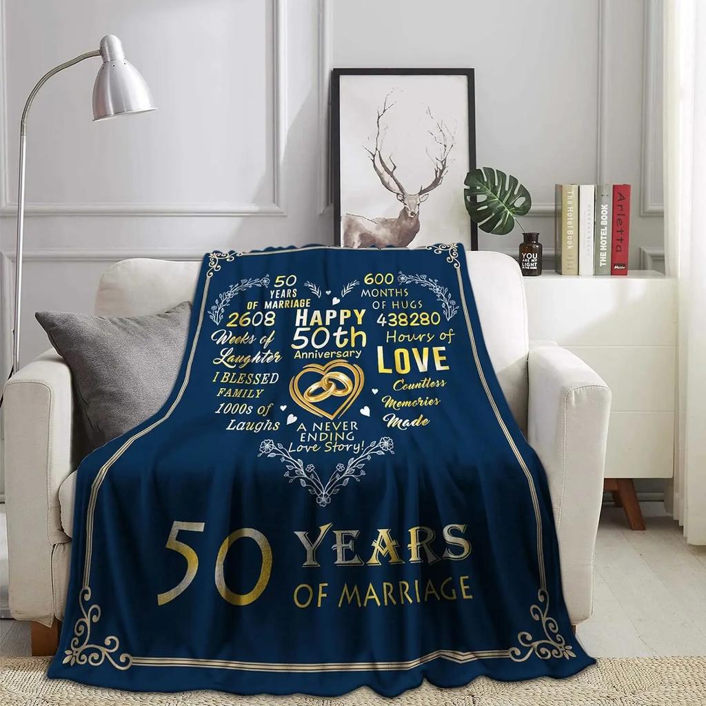 50th Anniversary Gift, 50th Anniversary Golden Wedding Day Couple Gift for Parents and Grandparents, Gift for Husband and Wife