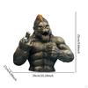 Resin Figurine Gift Artwork Gorilla Statue for Bedroom Fireplace Living Room Black
